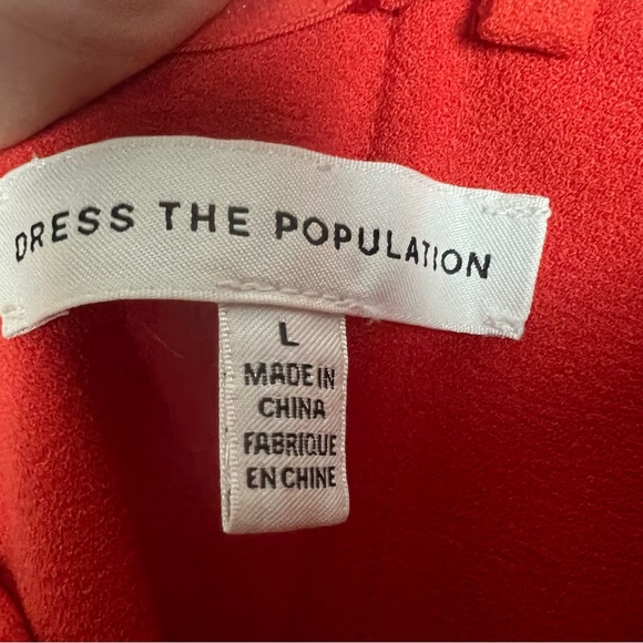 Dress the Population Orange Off-Shoulder Midi Dress - Picture 7 of 12